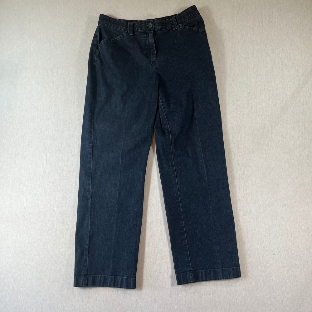 LL Bean Jeans Women 10P Classic Fit Dark Wash Straight Leg Petite 27" Inseam